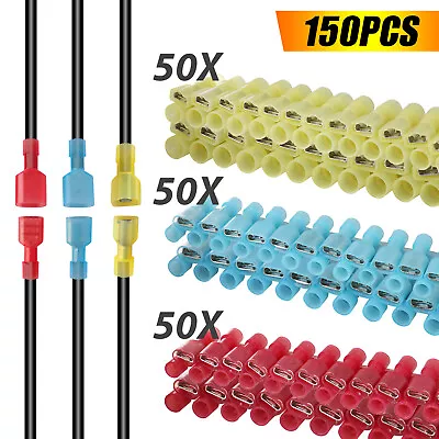 150Pcs Male&Female Insulated Wire Spade Terminal Crimp Connector Set 10-22 Gauge • $11.48