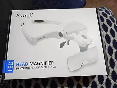 Fancii LED Illuminated Hands Free Head Magnifier Visor - 1X To 3.5X Zoom 5 Lens  • £10