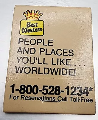 Vintage Best Western Logo Tan Matchbook Collectors Gift FULL • $5