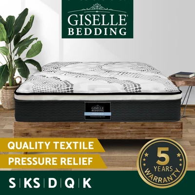 $349.95 • Buy Giselle Mattress Queen Double King Single Pocket Spring Foam Medium Firm 32cm