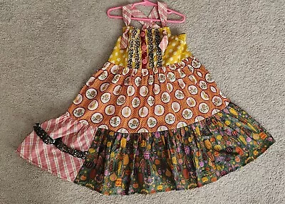 Matilda Jane Austin Rivers Choose Your Own Path Knot Dress Size 8 Farm Hen • $25