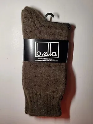 B.Ella Ladies Lambs Wool Cashmere Blend Socks Olive USA MADE  • $18