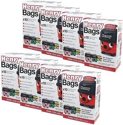 80 X Genuine Numatic NVM-1CH Henry Hetty James Basil HEPA-FLO Vacuum Dust Bags • £75.99