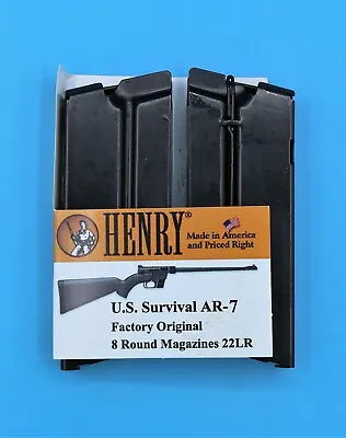 Henry 22 US Survival Rifle Magazine .22 LR 8-Round RD Clip Mag Two Pack 2-Pack • $49.95