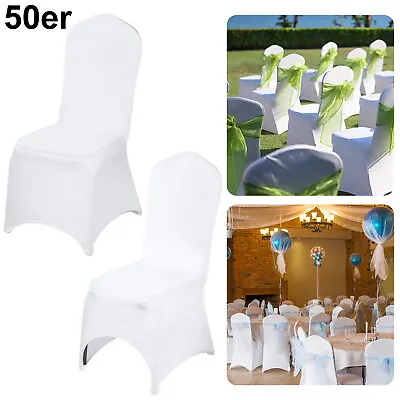 50pcs Spandex Stretch Wedding Chair Cover Covers Banquet Anniversary Party Decor • £73.19