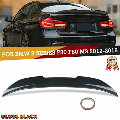 For Bmw 3 Series F30 F80 Psm Style Gloss Black Rear Boot Spoiler M Performance • £38.99