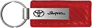 New! Toyota Supra Red Carbon Fiber Texture Leather Key Chain Official Licensed • $17.95