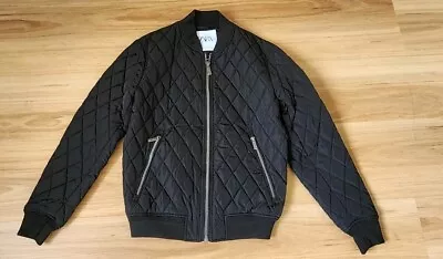 Zara Black Zip Up Jacket Size S • $39