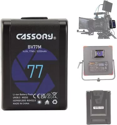 CASSORY BV-77M V Mount Battery With D-tap Mini Bocket77Wh V Lock Batteries • $50