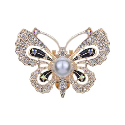 £6.99 • Buy Diamante Butterfly Shoe Clip Charm Buckle Remove Pearl Crystal Decoration Gift