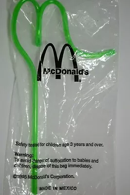 McDonald's Happy Meal Toy Green M Shaped Straw New In Bag 1995 • $5.95