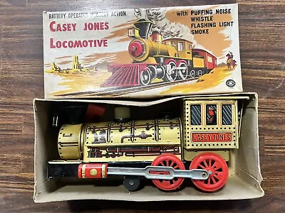 Vintage TM Modern Toys Casey Jones Tin Train Battery Operated Trademark W/BOX • $39.99