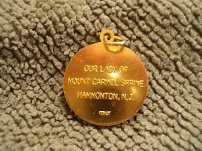 Vintage Charm / Pendant Our Lady Of Mount Carmel Shrine Hammonton NJ ITALY • $3.99