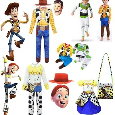 £10.09 • Buy Toy Story Woody Jessie Buzz Lightyear Cosplay Costume Adult Kids Fancy Sets Hot