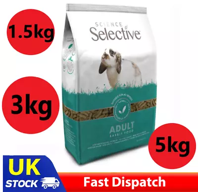 Supreme Petfoods Science Selective Adult Rabbit All Life Stages 1.5kg 3kg 5kg UK • £11.99