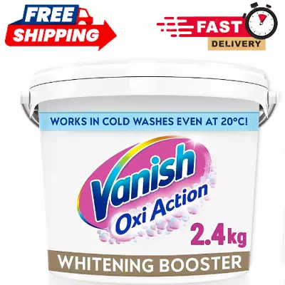 Vanish Gold Oxi Action Powder Crystal White Fabric Stain Remover Wash Pack 2.4kg • £16.88