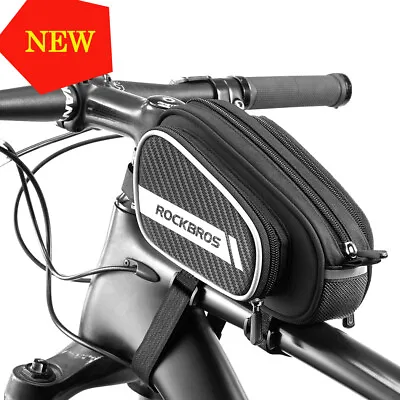 ROCKBRS Bike Top Tube Bag Cycling Waterproof Frame Bag 1.8L Bicycle Pannier Case • $16.98