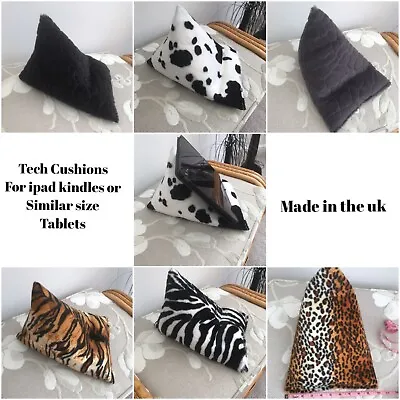 IPad Tech Cushion Pillow Tablet Holder EReader Kindle Stand Micro Fur Bean Bag • £9.99