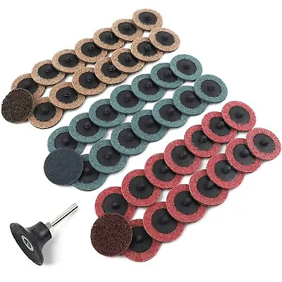 2 Inch Roll Lock Surface Prep Conditioning Quick Change Sanding Discs W/ Holder • $23.99