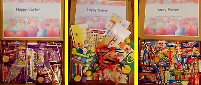 EASTER CHOCOLATE SWEETS CRAFT PERSONALISED GIFT BOXES Hamper Haribo Cadbury Eggs • £9.99