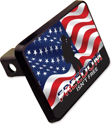 FREEDOM ISN'T FREE Trailer Hitch Cover Plug Military Novelty • $17.99