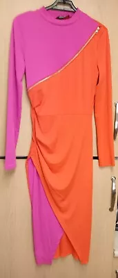 £15 • Buy Chic Me Dress Bright Colourful Spring Summer Festival Sexy Size M Neon 70s 80s
