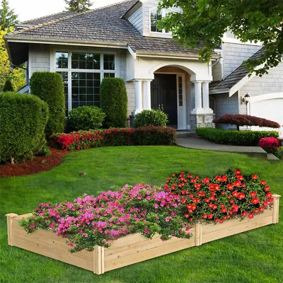 £30.91 • Buy Solid Garden Raised Flower Bed Planter Kit Pot Plant Vegetable Beds Grow Outdoor