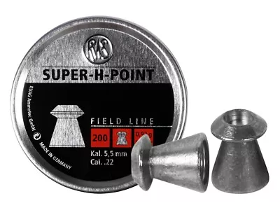RWS Field Line 200 Count SUPER-H-POINT Hollow Point 5.5mm .22 Caliber Pellets • $16.95