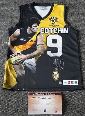 $375 • Buy TRENT COTCHIN Signed Richmond Tigers Impact AFL Jumper With AFLPA COA
