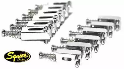$29.95 • Buy Fender Squier Mustang High Quality Modern Style Chrome Bridge Saddles New! Nice!