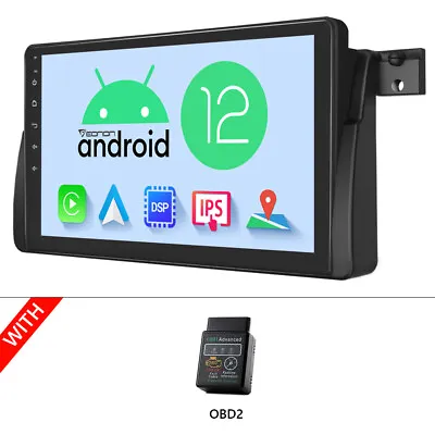 OBD+E46A12 9  Android 12 Car Stereo GPS Navigation CarPlay DSP BT For BMW E46 M3 • $183.28