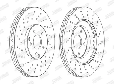 1 Brake Disc Front Vented Fits Mercedes C Class 02-07 • £71.58