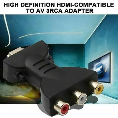 £2.72 • Buy HDMI Male To 3 RCA Female Composite AV Audio Video Converter New H6E4 S8A5