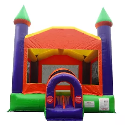 Commercial Bounce House With Blower Outdoor Inflatable Orange Moonwalk Castle • $2299.99