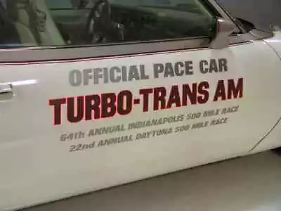 1980 Turbo Trans Am  Pace Car Decals Repro • $240