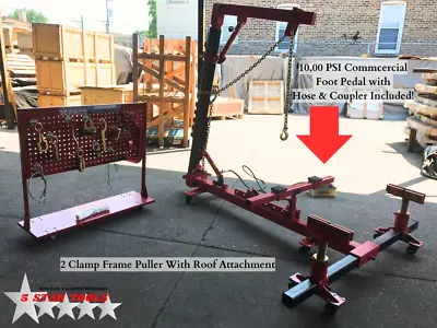 Portable Auto Body Frame Puller Straightener With Roof Free Clamps • $2150