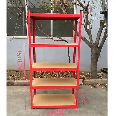 5 Tier Racking Shelf Heavy Duty Garage Storage Shelving Shelves Unit 150/180CM • £22.20