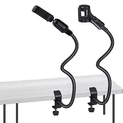 Flexible Mic Stand Desktop Microphone Arm Clamp Gooseneck Desktop Phone Holder • £13.99