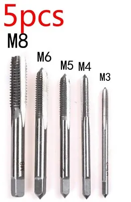 5pcs M3 M4 M5 M6 M8 Diameter Hand Screw Thread Hole Metric Taper Flute Tap Set • £5.44