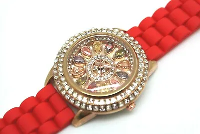 Vice Versa Bling Women's Silicon Band Watch Designer Swarovski Crystals • $21.60