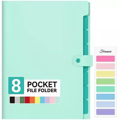 Expanding File Folder With 8 Pocket Letter Size Accordion File Organizer Port... • $12.21