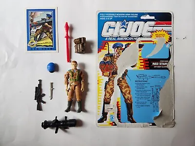 1991 GI JOE RED STAR OKTOBER GUARD OFFICER RARE FULL FILE CARD + Trade Card  • $37.98