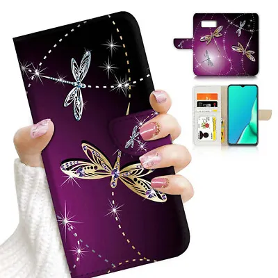 $12.99 • Buy ( For Samsung S8 Plus / S8+ ) Flip Case Cover AJ23926 Purple Dragonfly
