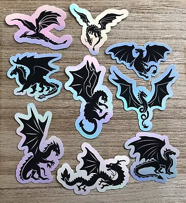 Holographic Dragon Vinyl Sticker Set Planner Stickers Bujo Laptop Fantasy • £3.99