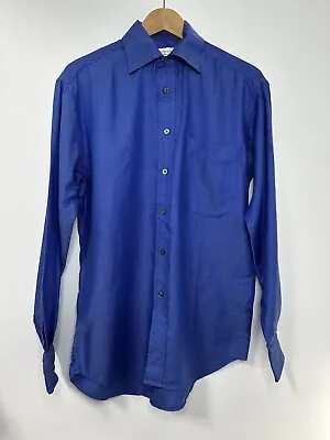Vintage Yves Saint Laurent Button Up Shirt Blue Men’s Medium • £9.99
