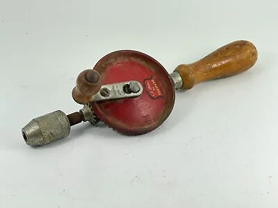 Vintage Stanley Defiance 1221 10.5  Hand Crank Brace Drill Eggbeater - Working • $23.44