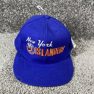 Vintage New York Islanders Snapback Hat NHL CCM 100% Wool 90s NWT NOS FLAW • $34.95