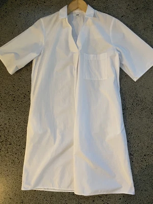 $10 • Buy Uniqlo White Cotton Shirt Dress - Sz M
