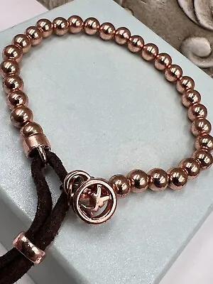 Michael Kors Rose Gold Tone Ball Beaded Adjustable Stretch Sexy Bracelet • $9.99