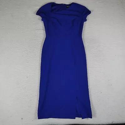 Maggy London Dress Women Size 2 Cap Sleeve Royal Blue Mid Length • $24.95